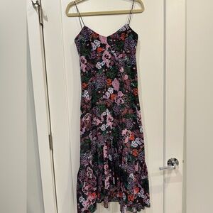 Saloni silk midi dress